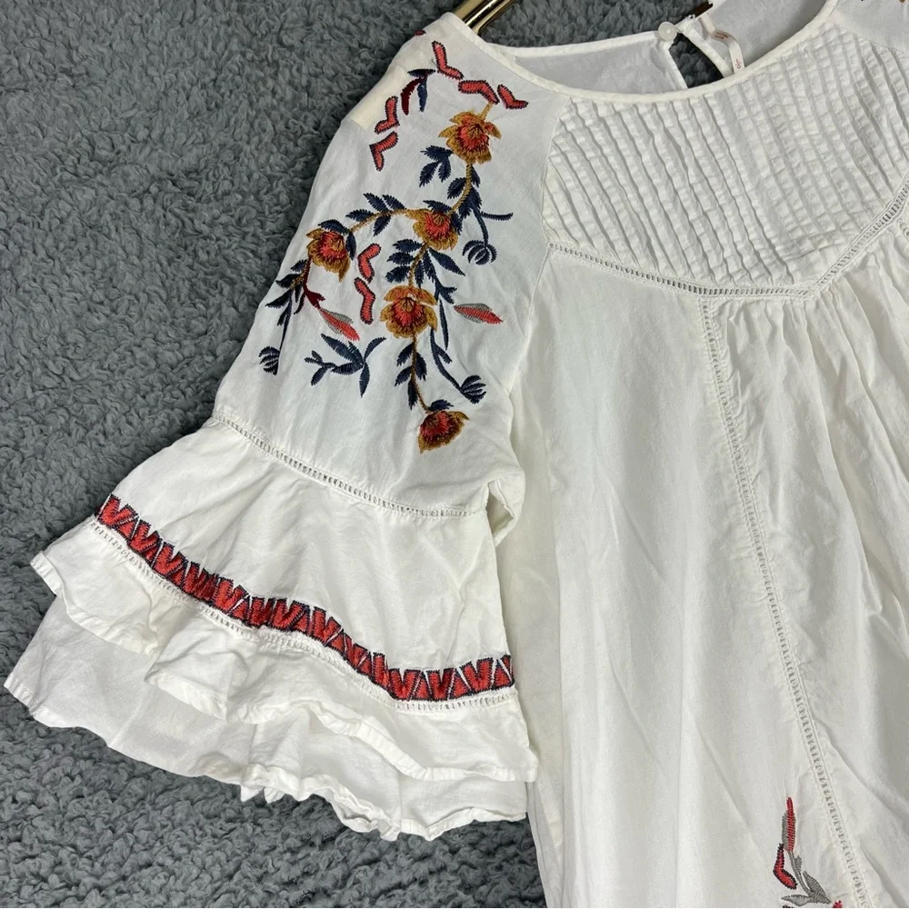 🛑 SOLD 🛑 Free People Womens Large Pavlo Embroidered Shift Dress Bohemian - Picture 3 of 16